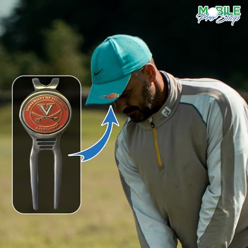 Divot Repair Tool Removable Magnetic Ball Marker-Best Divot Fixer - style: VIRGINIA CAVALIERS