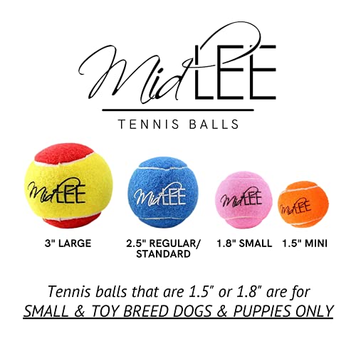 Midlee X-Small Dog Tennis Balls 1.5" Pack of 12 (Solid, 1.5 inch) - color: Multicolored