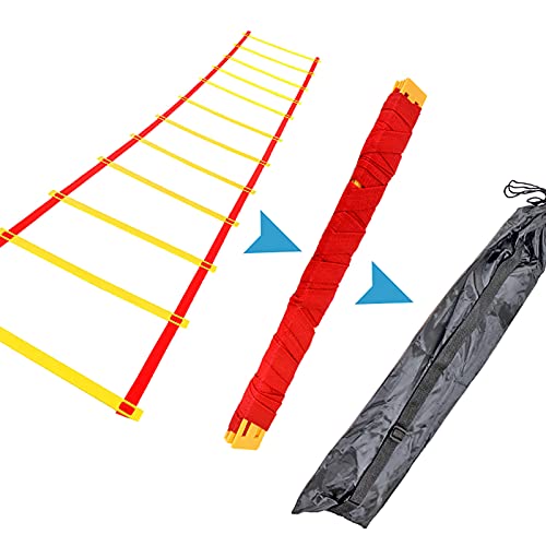 Agility Ladder Flexibility Agility Ladder, Cones Football Training Equipment, Speed Agility Training Set, for Indoor/Outdoor Personal Training(Size:6m) - size: 6m