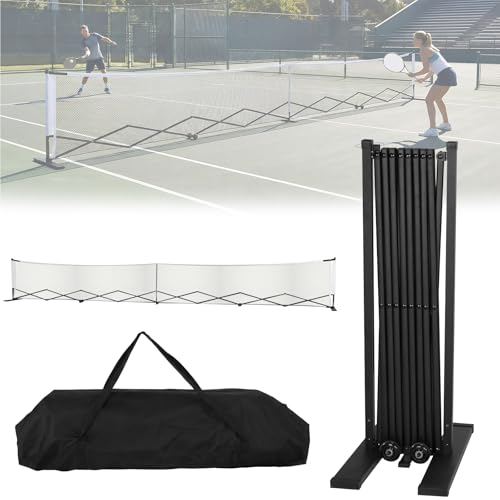Generic Portable Ball Net Frames with Wheels Movable Net Posts Aluminum Alloy Retractable 22ft for Backyards Driveways & Garages