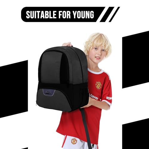 Hsmihair Soccer Bag,Youth Soccer Backpack, Football Volleyball Basketball Backpack fo,Sport Equipment Bags with Shoe compartment