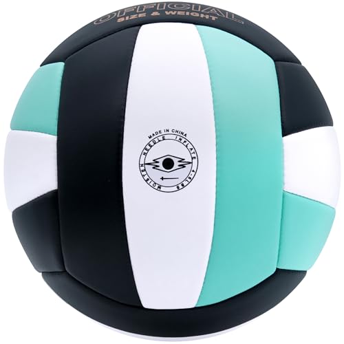 RUN2PEAK Soft Volleyball Ball Official Size 5 Volleyballs for Indoor Outdoor Beach Pool Game Play for Teen Beginner Recreational Team Professional PU Leather Training Practice Volley Balls