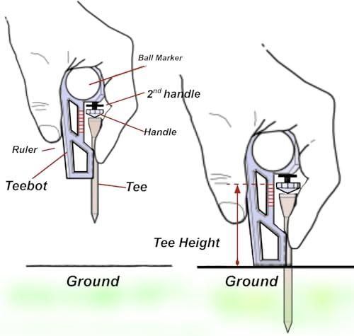 PRO - Premium Golf Accessory for Tee Height Setup Tool with Extreme Accuracy and Consistency