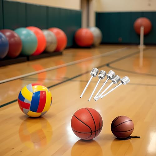10Pcs Ball Pump Needles, 10pcs Inflating Air Pump Needles Stainless Steel Air Pump Inflator Needles for Basketball Football Volleyball Water Polo Rugby Exercise Sports Ball Balloon