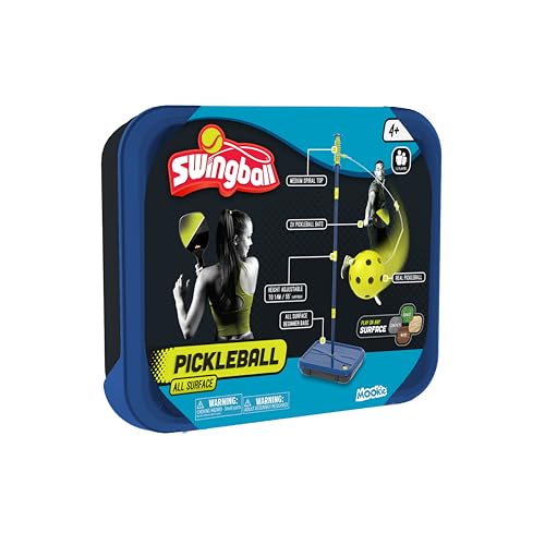 Swingball Pickleball Paddles Tether Tennis Game Set - Portable All-Surface Base, Durable, Easy Assembly, Indoor & Outdoor Games, Backyard Games for Kids, Active Play for Kids and Families, Ages 6+