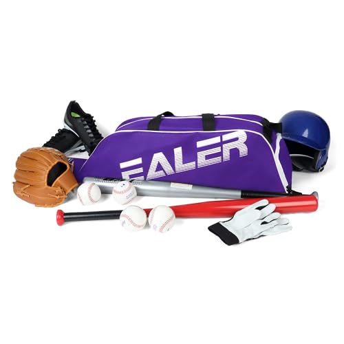 EALER Baseball Bat Tote Bag & T-ball, Softball Equipment Bag - Gear for Kids, Youth, and Adults Holds Bat, Helmet, Glove, Cleats, Shoes and More - color: Purple
