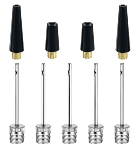 34 Pcs Bicycle Pump Needle, Ball Inflator Needles for Balls with Pump Needles, Universal Inflating Adapters for Bicycles, Sport Balls, Inflatables