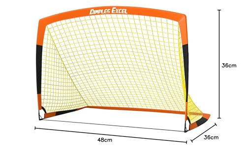 Dimples Excel Soccer Goals Kids Net for Backyard 7x5, 5x3.6, 4x3, 3x2.2 FT - style: 5‘x3.6' FT, 1 Pack