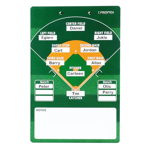 Dry Erase Coaches Clipboard, Reuse Baseball Dry Erase Coaching Board Double-Sided Baseball White Board for Coaches Writable and Erasable Coaching Board (Baseball) - style: Modern baseball