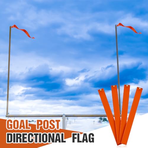 Mepase Set of 4 Football Goalpost Wind Directional Flags with 8 Fixed Cable Tie for Practice, 4 x 42 Inch
