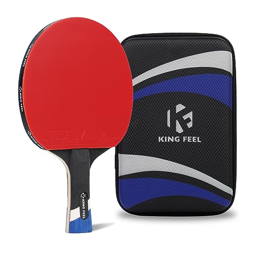 Professional Ping Pong Paddles-Lightweight Carbon Fiber Table Tennis Rackets with 7-Ply Blade, 2.0mm Premium Sponge, ITTF Approved Rubber - for Tournament-Level Performance Table Tennis Paddles - style: Red(1-Pack)