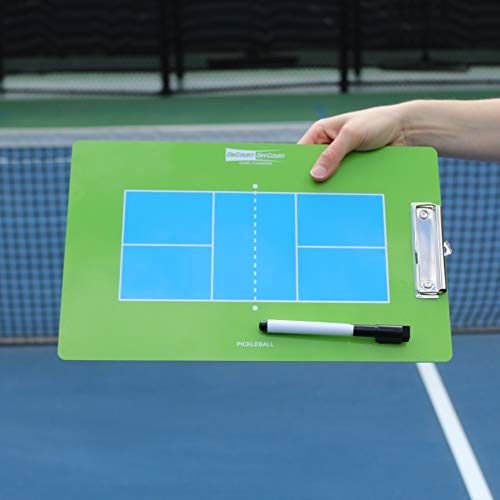 OnCourt OffCourt Tennis Coach's Clipboard - 9" x 16" Dry-Erase/Clip Papers on The Back/Dry-Erase Marker Included