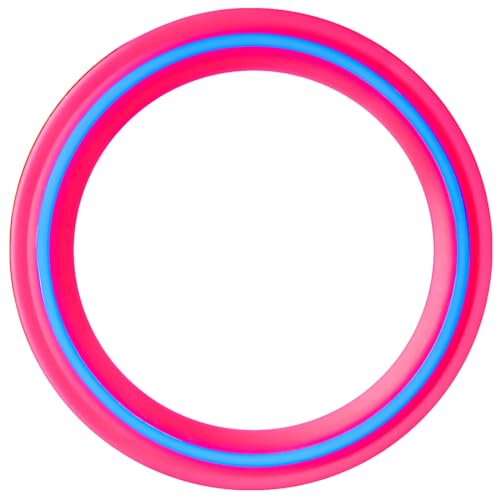 JEEFUD Flying Disc for Kids Adults 11 inch Flying Ring, 3 Pack Beach Backyard Sports Play Soft Discs, Sport Outdoor Toy Gift for 4+ Year Old Boys Girls Family (3PCS (Blue,Pink&Turquoise))