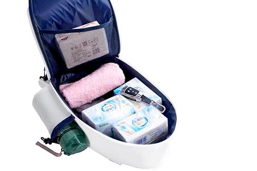 White PU One Shoulder Crossbody Tennis Backpack Girls Tennis Bag Tennis Racket Sling Bag for Women, with Water Bottle Holder - color: cream white