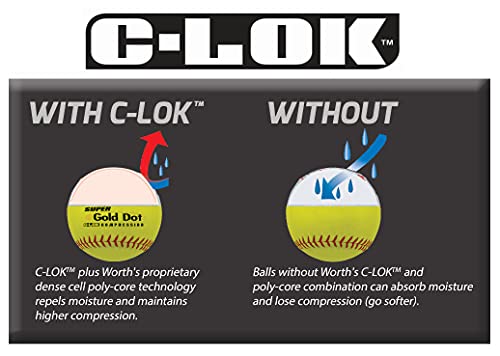Worth | Slowpitch Softballs | USSSA Approved | 12 Count | Multiple Options