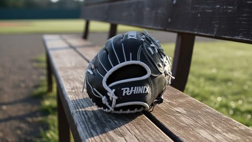 PHINIX Full Grain Leather Baseball Glove Sizes 11Inch -12 Inch - color: Black, size: 12"