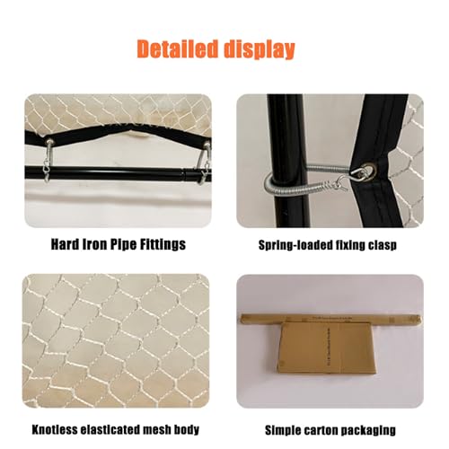 Tennis Rebounder Net, Tennis Net,9x7Ft Rebound Practice Wall for Tennis Racquet Sports Ball Pickleball,Tennis Backboard Net for Tennis Court Backyard Outdoor Training