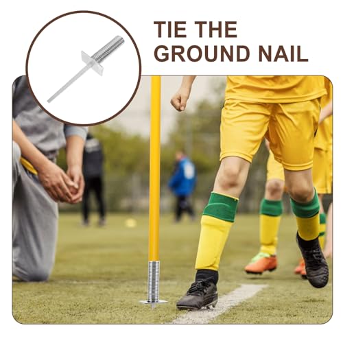Soccer Corner Flag Spring Base with Ground Spike Portable Football Agility Training Equipment Flagpole Holder for Field Marking and Training Games