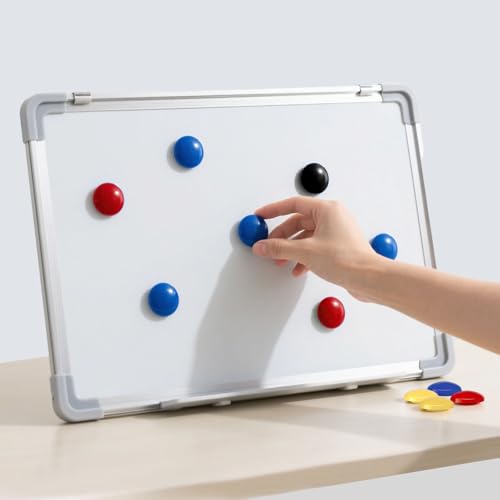 27-Piece Soccer Magnets - 2 Team Sport Goal Player Magnets for Magnetic Clipboard Coach Board, Compatible with Magnetic Whiteboard & Coach Board