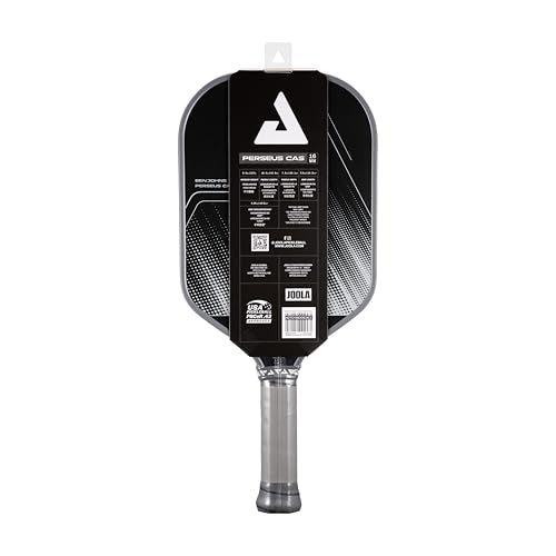 JOOLA Ben Johns CAS 16mm Carbon Fiber Pickleball Paddle - CAS Surface Tech - Control & Power Paddle - USAP Approved - Aero Curve - Feel-Tec Pure Grip - NFC Chip - color: Shadow Gray, size: Perseus