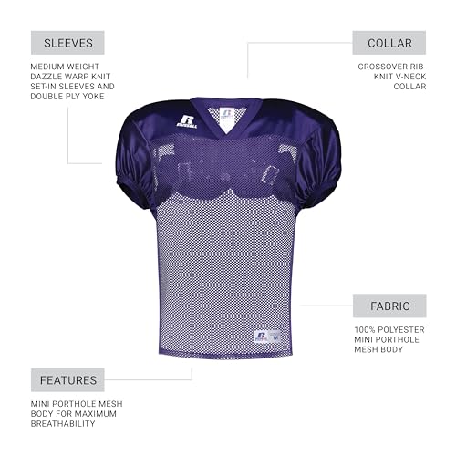 Russell Athletic Boys Youth Stock Practice Jersey - color: Purple, size: X-Large
