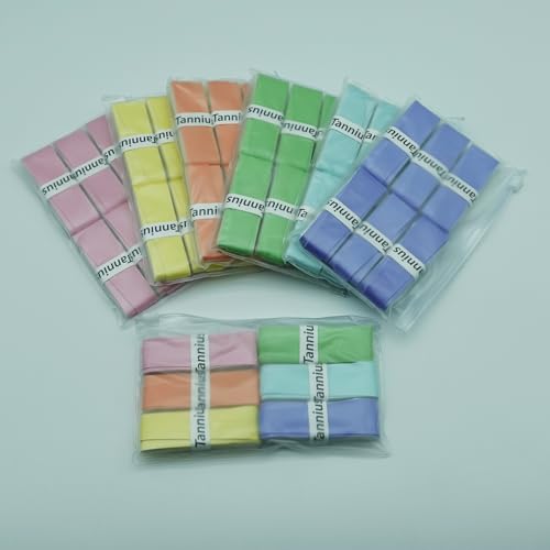 Tacky Tennis Racket Grip Tape, 6 Pack Tennis Grips, Absorbent and Enhanced Tennis Racquet Overgrip Tape(Gradient Color - color: Mixed Colors
