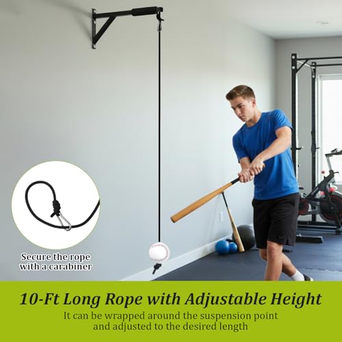 Baseball & Softball Batting Training Equipment, Rope Baseball Swing Practice Equipment, Softball Hitting Training Aids, Solo/Team Batting Practice Trainer Effortlessly Enhance Hitting Accuracy