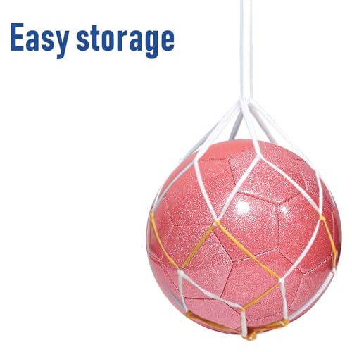 Glitter Soccer Ball Set,Operation Christmas Soccer Ball Bulk with Pump Needles,Size 3 4 5 Training Balls for Youth, Teens, and Adults,Christian Charity Donation Supplies - color: Pink, size: Size 4-3 pack
