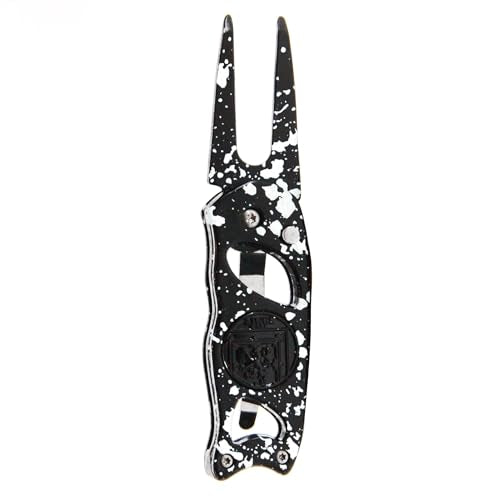 Links Golf Divot Tool with Foldable Pop-up Button & Magnetic Golf Ball Marker - Patented Golf Divot Tool and Ball Marker - Drip Collection - color: Black
