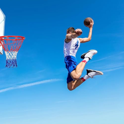 Basketball Hoop Net Standard Durable Nylon Replacement Net Professional Basketball Rim Net Outdoor Indoor Play - color: Black