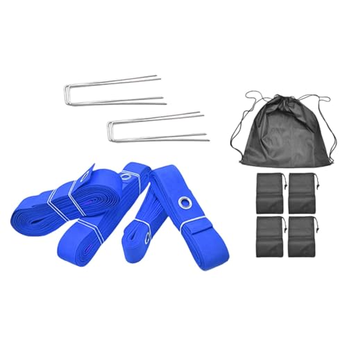 Yiju Beach Volleyball Lines for Sand with Drawstring Bag Workout Portable Marking Lines Set Court Marker Kit for Grassland Beach