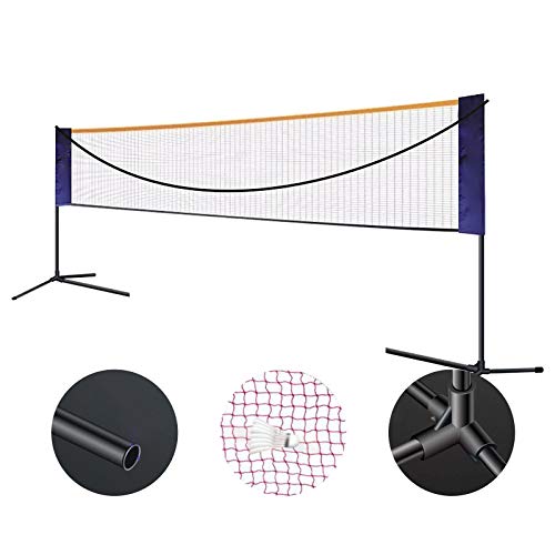 Foldable Badminton Net Set, Adjustable Width (20ft/17ft/12.6ft), Adjustable Height(2.5ft/4.1ft/5.1ft), Portable Badminton Net for Outdoor Indoor