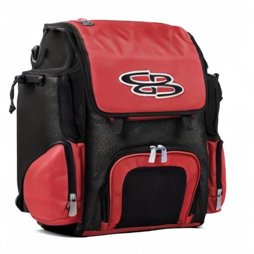 Boombah Superpack Mini Bat Pack - 8" x 12.5" x 18" - Multiple Colors - color: Black/Red