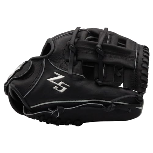 SSK Z5 Training Gear Quick Hands Infield Baseball Training Gloves 8.5” – 9” – 9.5” – 10” – 10.5” Right & Left Hand Throw - color: Black-950 Single Post, size: 9.5" - Right Hand Throw