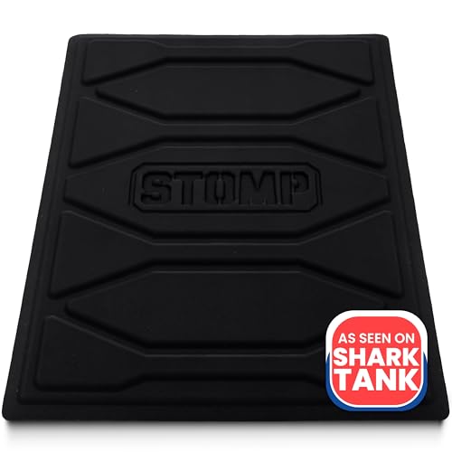 STOMP Athletics: Reusable Mini Traction Mat (As Seen on Shark Tank) for Volleyball & Basketball Shoes - Alternative for Basketball Sticky Mats - Non-Slip Shoe Cleaning Pad - 11"x15" - color: Black