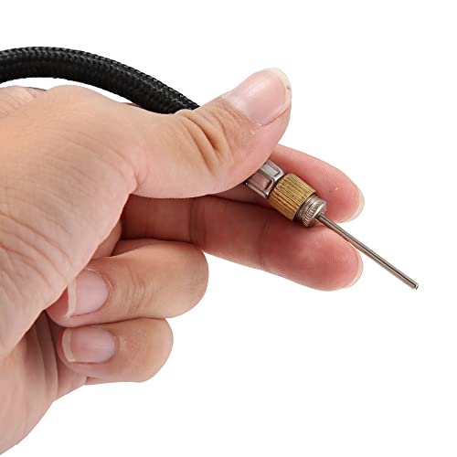 X AUTOHAUX 1 Set Portable Air Pump with Inflation Needle Tapered Nozzles Extension Hose for Bicycle Wheel Tire Inflator