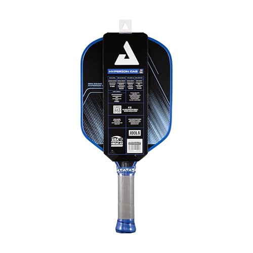 JOOLA Ben Johns CAS 16mm Carbon Fiber Pickleball Paddle - CAS Surface Tech - Control & Power Paddle - USAP Approved - Aero Curve - Feel-Tec Pure Grip - NFC Chip - color: Azure Blue, size: Hyperion