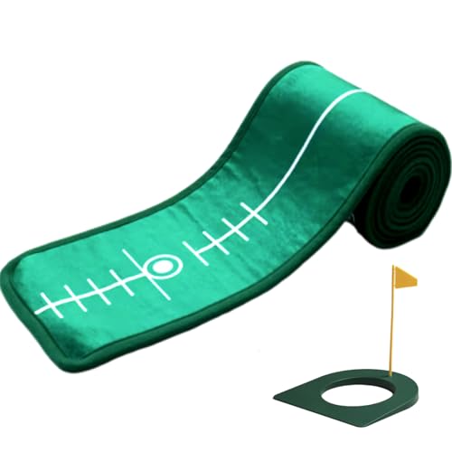 Professional Indoor Golf Putting Mat with Alignment & Distance Guides - 2m Non-Slip Practice Green for Home & Office - Portable Training Aid for Improving Accuracy