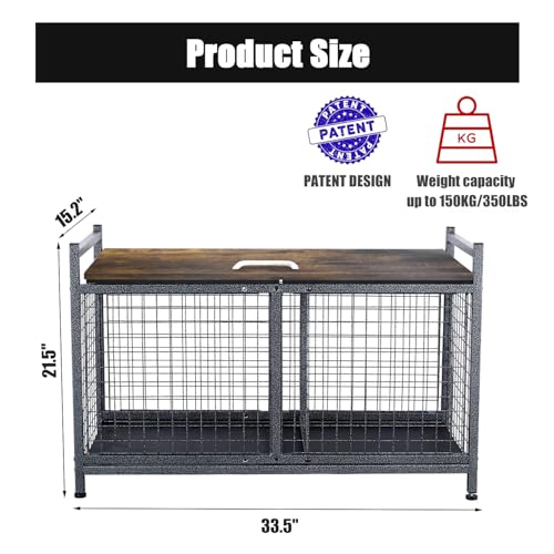 Mythinglogic Rolling Ball Storage Cart, Sports Equipment Storage Organizer for Garage/Basement/Entryway, Ball Storage Bin with Casters (Medium)