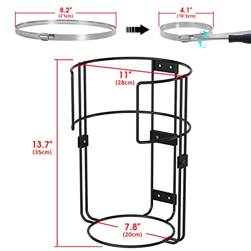 J JACKCUBE DESIGN Sturdy Metal Vertical Ball Storage Rack Standing Ball Holder Organizing Display Wall or Pole Mounted for 2 Ball Storage Rack - MK735B