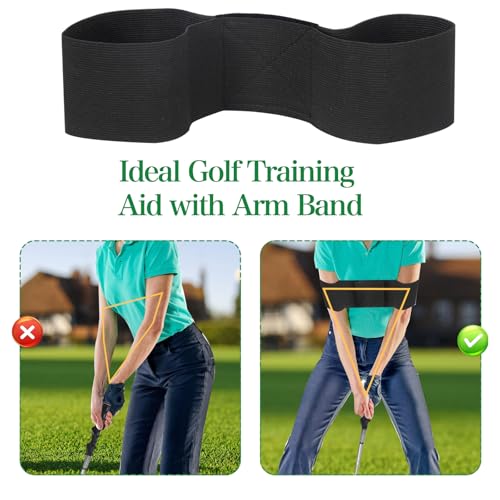 Golf Grip Swing Training Aid, Retractable Golf Swing Training Aid for Right Handed Golfers,Golf Grip Trainer Attachment for Indoor Practice, Golf Accessories
