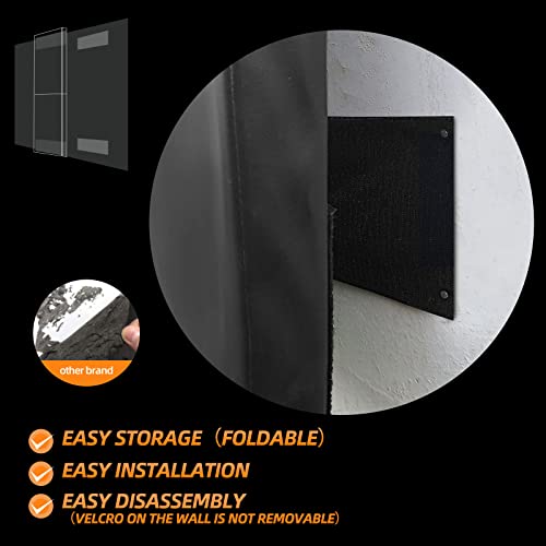 6FT HighGym Wall Paddings Basketball Court Wall Protection Pad - 2”Thick Foam Wall Mat Durable Protector for Wall-Mounted Basketball Hoops Garage Taekwondo(72" L x 20" W) - color: BLACK, style: 1 PACK