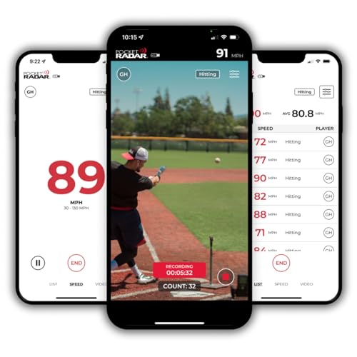 Pocket Radar Smart Coach Speed Gun for Baseball, Softball, Cricket - Accurate Pitching & Sports Speed Measurement, Portable Baseball Radar Gun Compatible with Pocket Radar App (iOS/Android)