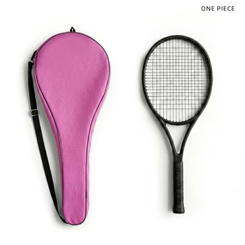 Tennis Bag Lightweight and Padded Tennis Rackets Cover with Adjustable Shoulder Strap - color: pink, size: 27.5"x11.4"