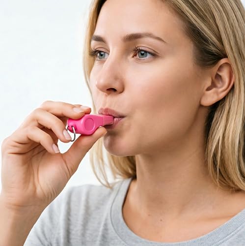 24 Packs Sports Whistles with Lanyard, for Coaches, Referees and Officials - color: Pink