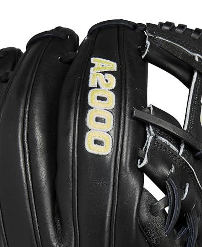 Wilson 2024 Classics Series A2000 Baseball Gloves - color: Black/Yellow, size: Infield - 11.5"