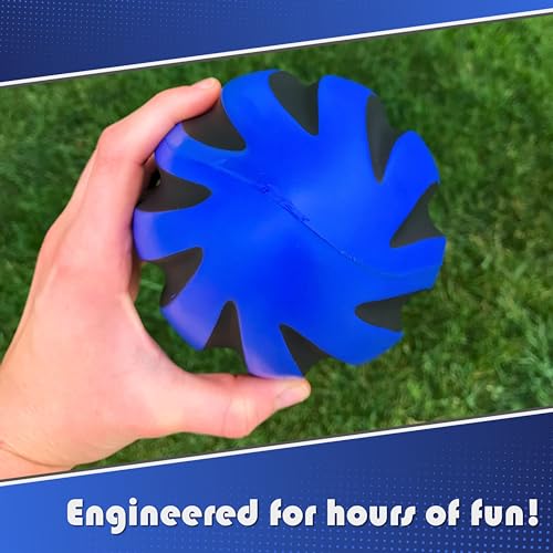 Spiral Foam Football - Soft Foam Football for Kids - 9 Inches - American Football - 1 Each - color: Blue/Black
