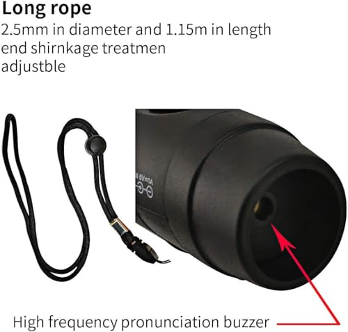 ZHT Electronic Whistles for Referees with USB Charging, 3 Tone High Volume Emergency Whistle for Referee Coaches Teacher, Outdoor Camping Hiking Boating Safety Whistles with Lanyard - color: Two Black