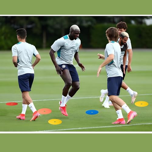20 Pcs 6 Inch Flat Cones, Non-Skid Spot Markers, Rubber Discs Training Field Cones for Sports Speed Agility Practice/Athletes