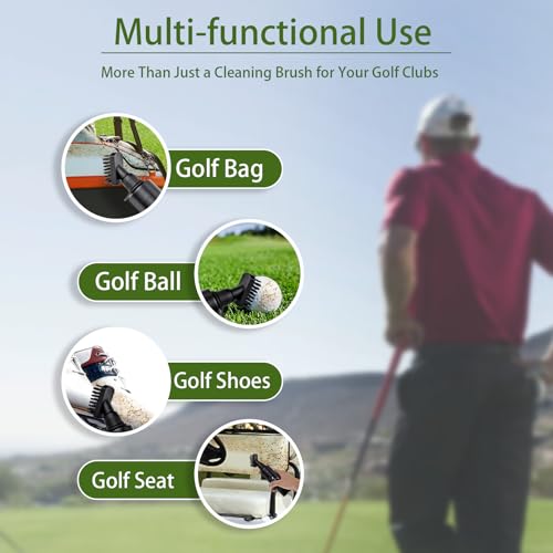 Golf Water Brush with 8oz Squeeze Bottle – Large Capacity Leak-Resistant Club Cleaner, Softer Nylon Bristles & Solid Clip for Bag, Water-Activated Brush &Portable Brush Easy to use.
